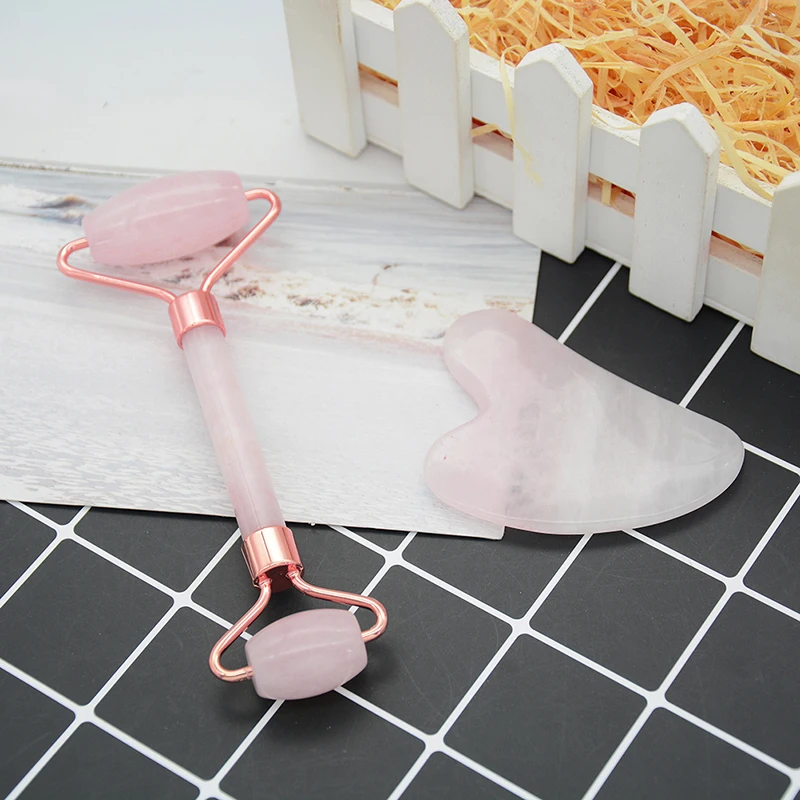 

Gezichts massage Steen Jade Facial Roller Plaat Dubbele/Enkele Hoofden Beauty Massage Slanke Hals Body Ontspanning Guasha Board
