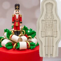christmas guard 3d resin silicone mold kitchen baking decoration tool diy soldier cake chocolate dessert candy fondant moulds