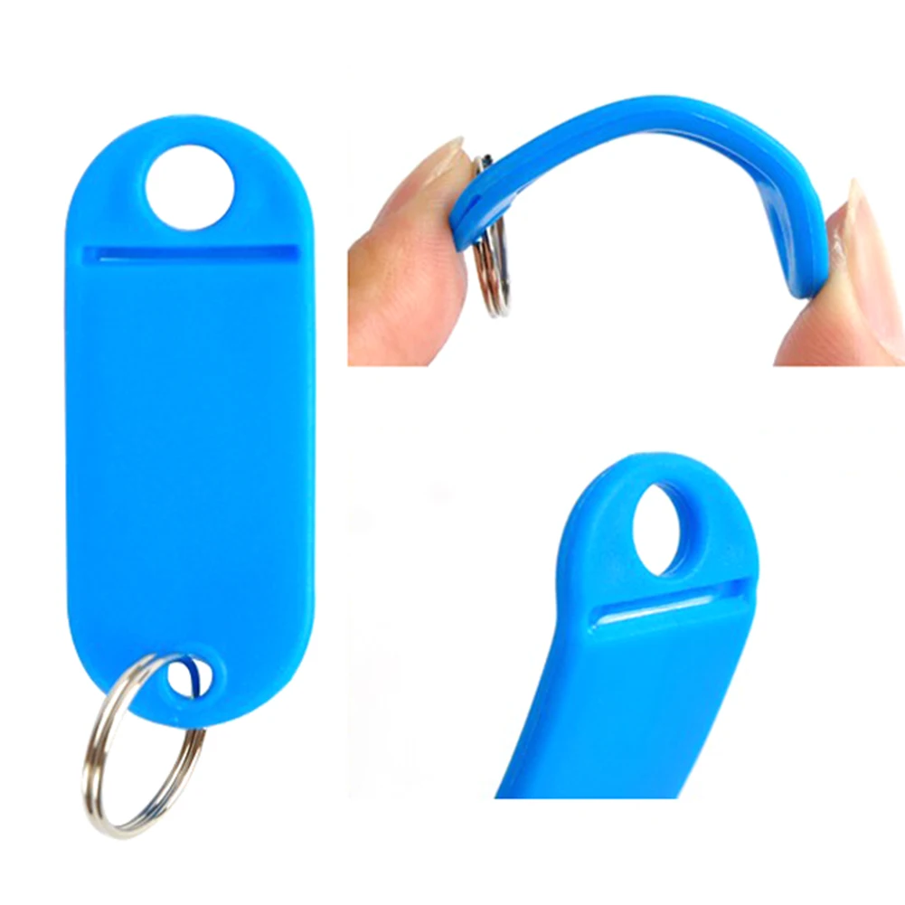 10 шт./партия пластиковые разделенные кольца ID брелки для ключей портативные