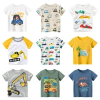 boys t shirt for summer infant kids boy girls car t shirts 2 8 years cartoon print baby clothes cotton toddler children clothing