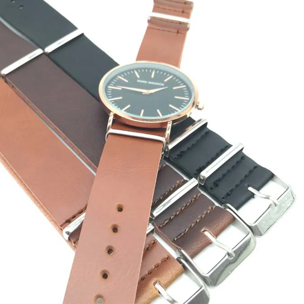 Ремешок из ПУ кожи для наручных часов с металлической пряжкой | Наручные часы