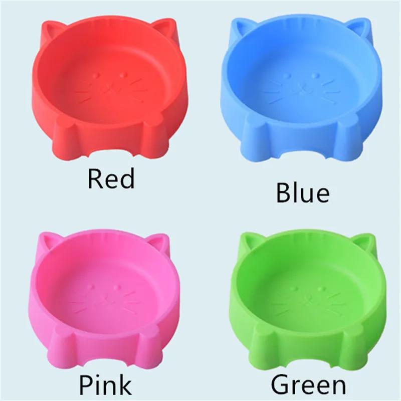 Безопасность милые многоцелевой Карамельный цвет Пластик собака миски для