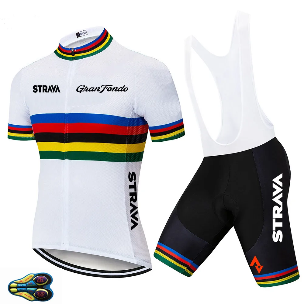 2020 команда STRAVA Велоспорт Джерси велосипед шорты костюм Ropa Для Мужчин's летняя
