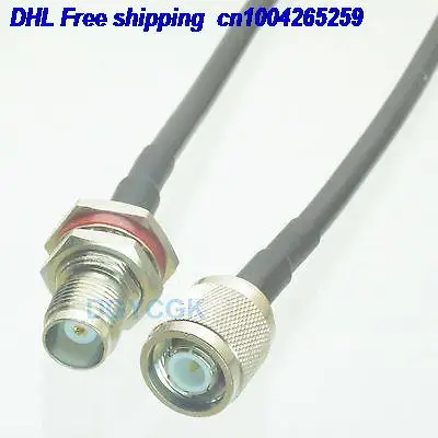 

EMS/ DHL 50pcs TNC male plug to TNC female jack bulkhead KSR195 Jumper pigtail 20" cable 22j
