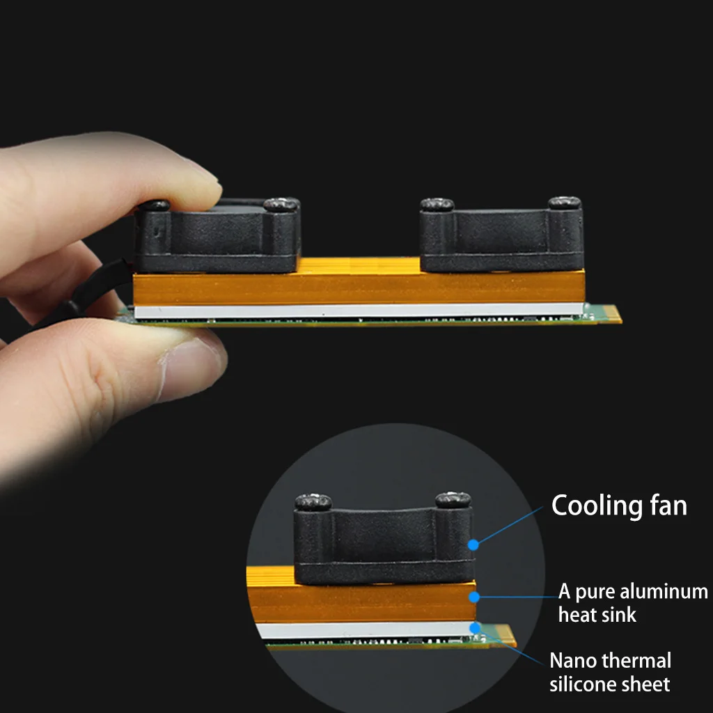 

M2 SSD Heatsink Cooler Radiator Cooling Fan NVME M.2 2280 Hard Drive Disk Heat Dissipation Cooling Pad Hard Drive Cooler