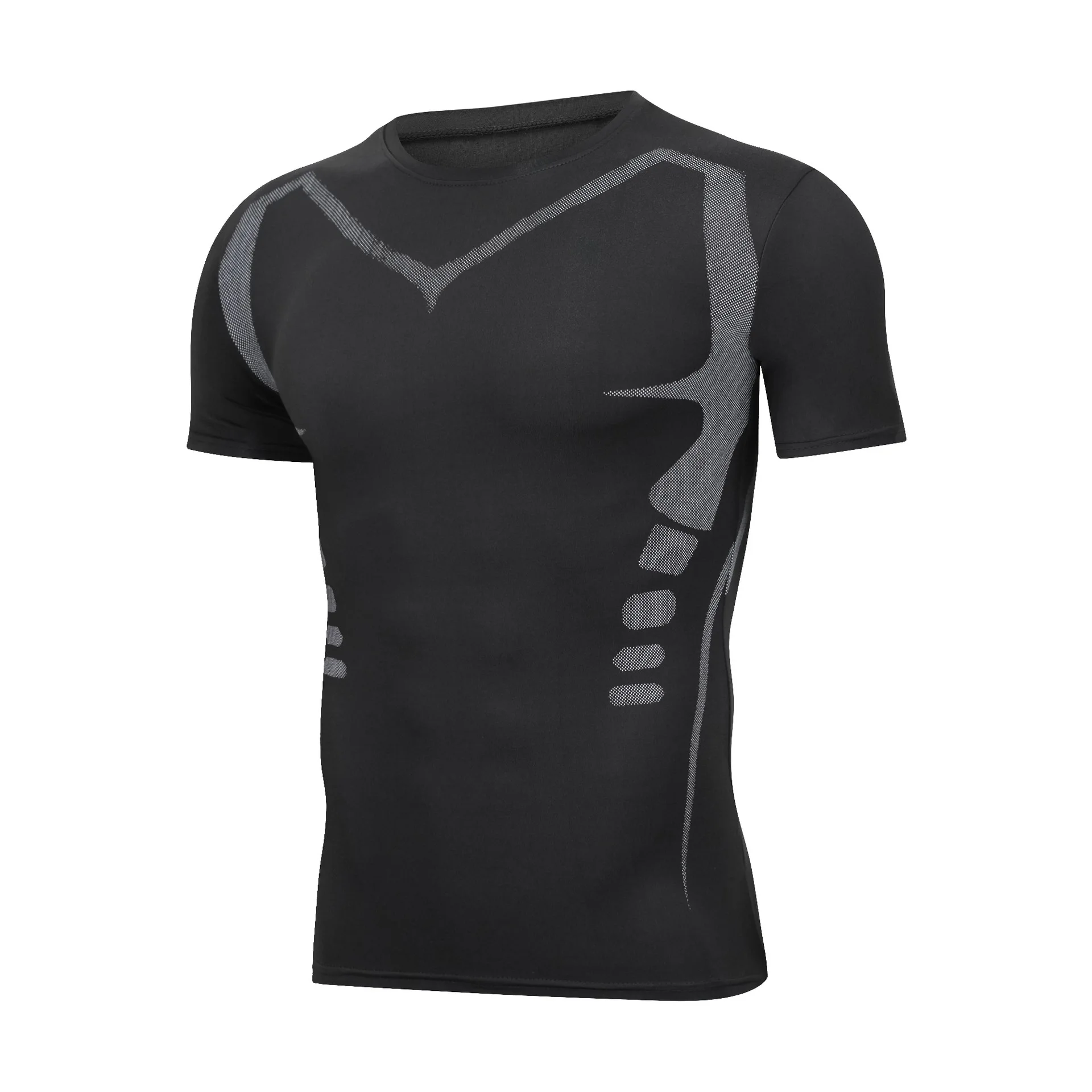 Мужские спортивные футболки Топ Футболка компрессионная Gymwear беговые футболки быстросохнущая Бодибилдинг тренировка Футболка для мужчин короткий рукав