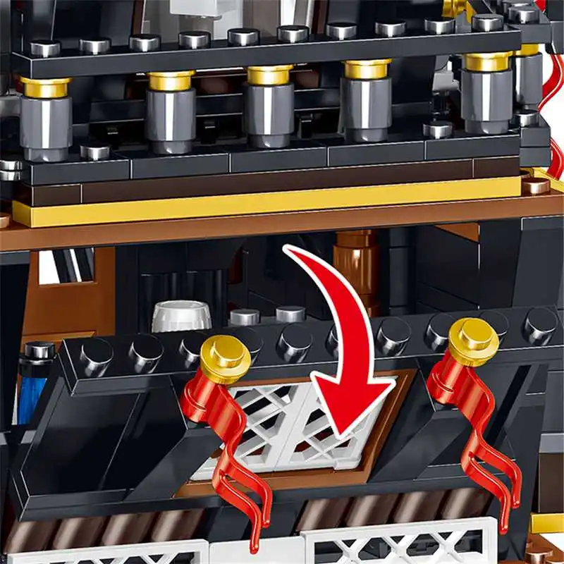 

Pickwoo D13 1334 Pcs Ideas Series The Eternity Pirate Ship Model Building Blocks Creator Movie Boat Bricks DIY Toys for Kids