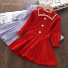 Детское вязаное платье-свитер Bear Leader, для девочек 3-7 лет