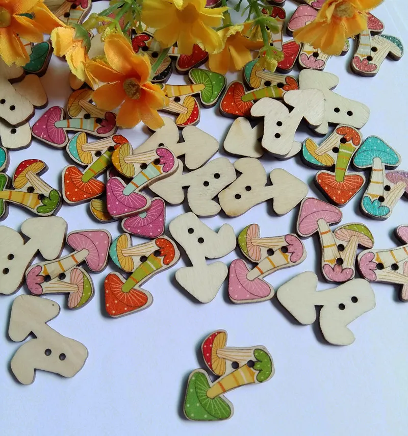 50 шт./упак. разных цветов в виде гриба с декоративными пуговицами для блокнот