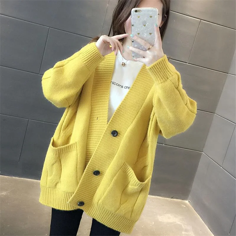 

Новый женский свитер, вязаный кардиган, тонкое мягкое Женское пальто, повседневный базовый вязаный свитер, элегантные стильные свитера, жен...