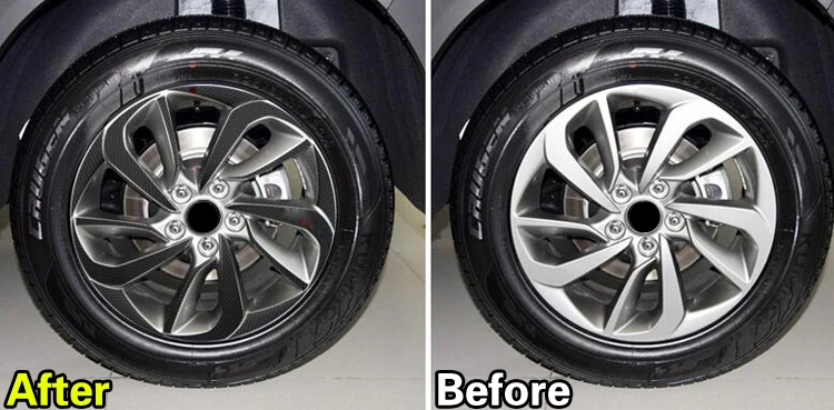 17 дюймовая наклейка на обод колеса из углеродного волокна ступица