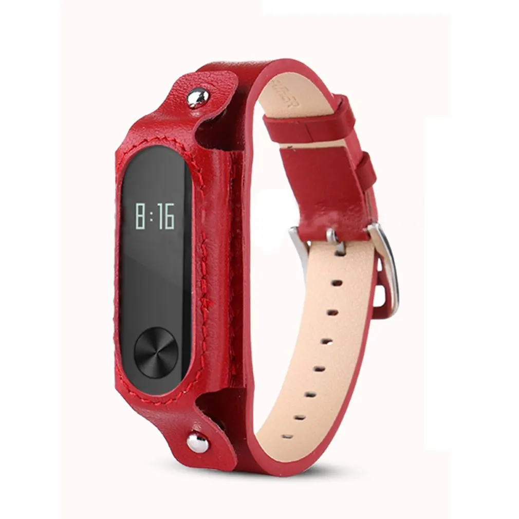 Профессиональный браслет сменный кожаный ремешок для часов Xiaomi Mi Band 3