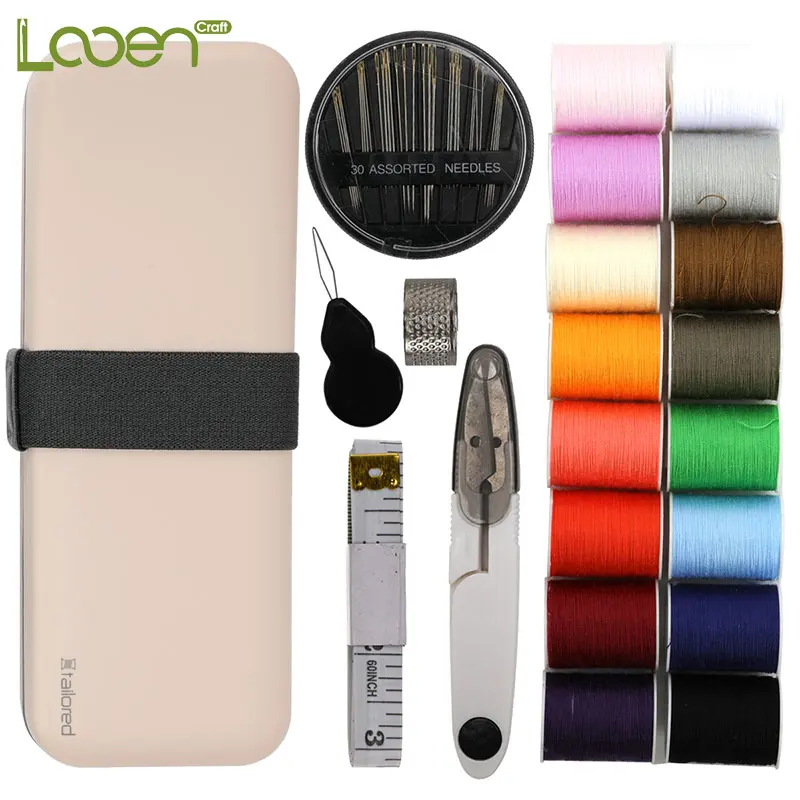 Набор для шитья двухслойная портативная дорожная швейная коробка 16 шт. ниток 30