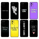 Черный чехол из ТПУ для Xiaomi Redmi 9T, чехол для Redmi Note 9T Note 10 5G 4G Pro 10S, чехол с надписью I't care