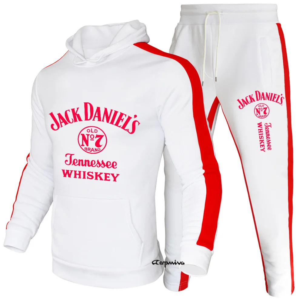 

2021 men's new hooded sweater casual sports fashion high-end men's two-piece handsome trendy sweater