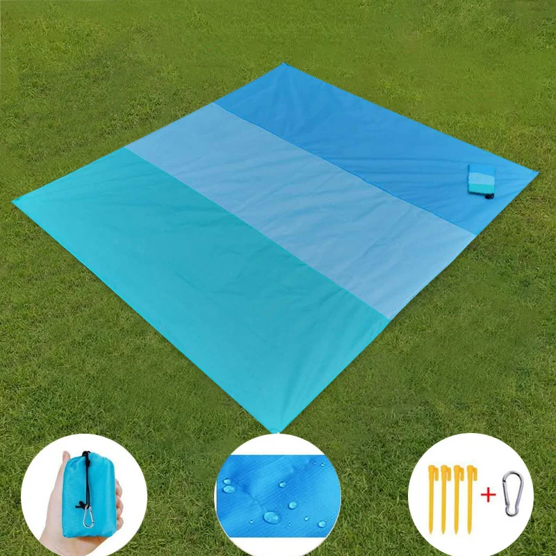 

Portable Pocket Picnic Mat Waterproof Sand Beach Mat Outdoor Hike Camping Equipment Folding Blanket Tent Cover Camping Bed Mats