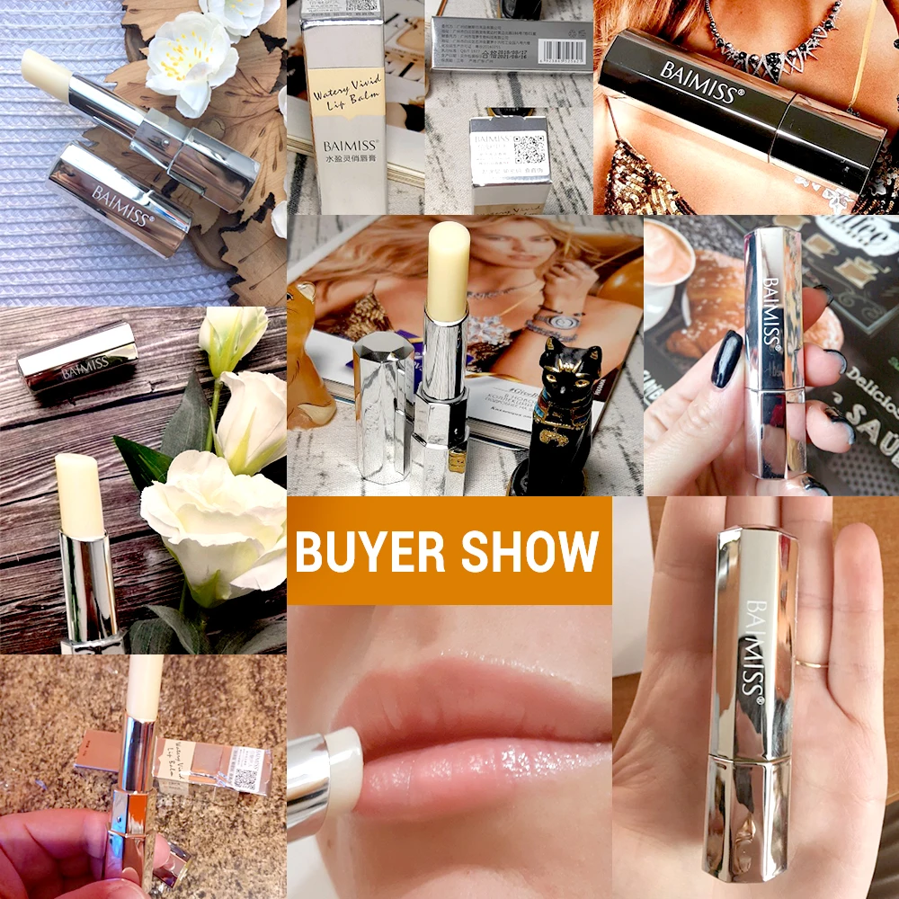 BAIMISS водные яркий круглый бальзам для губ с очень питательный увлажняющий