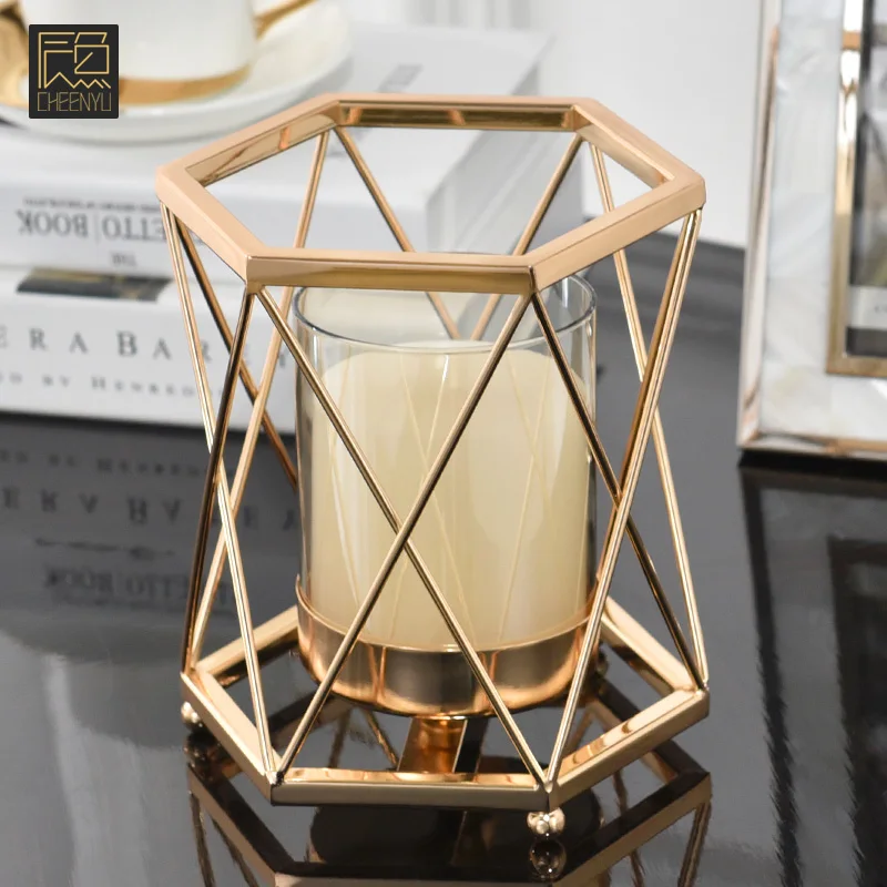 Пресс-форм подсвечники стенд современный скандинавский Золотой геометрический