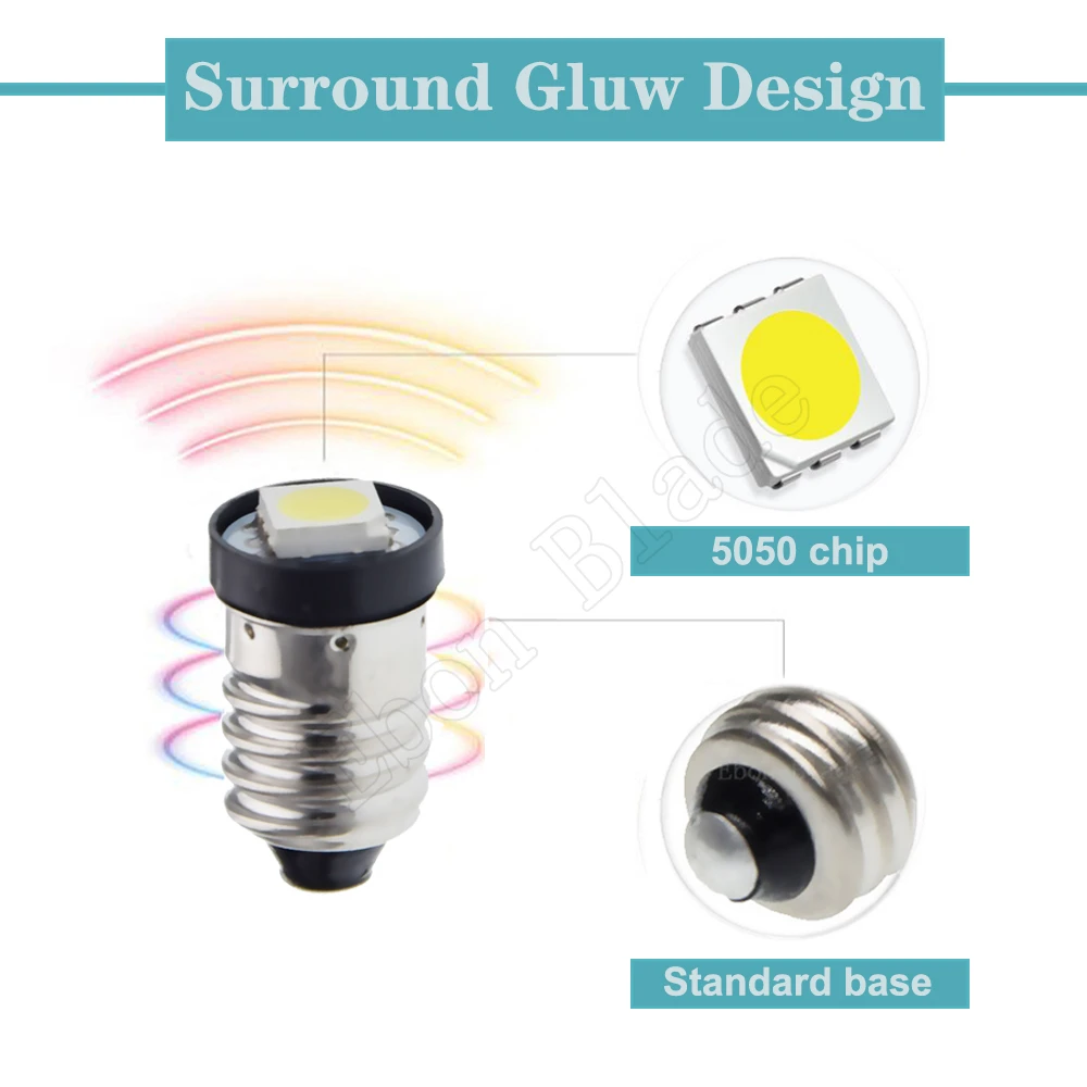 1500 шт. 24 В постоянного тока E10 1447 светодиодный 5050 1 SMD винтосветодиодный