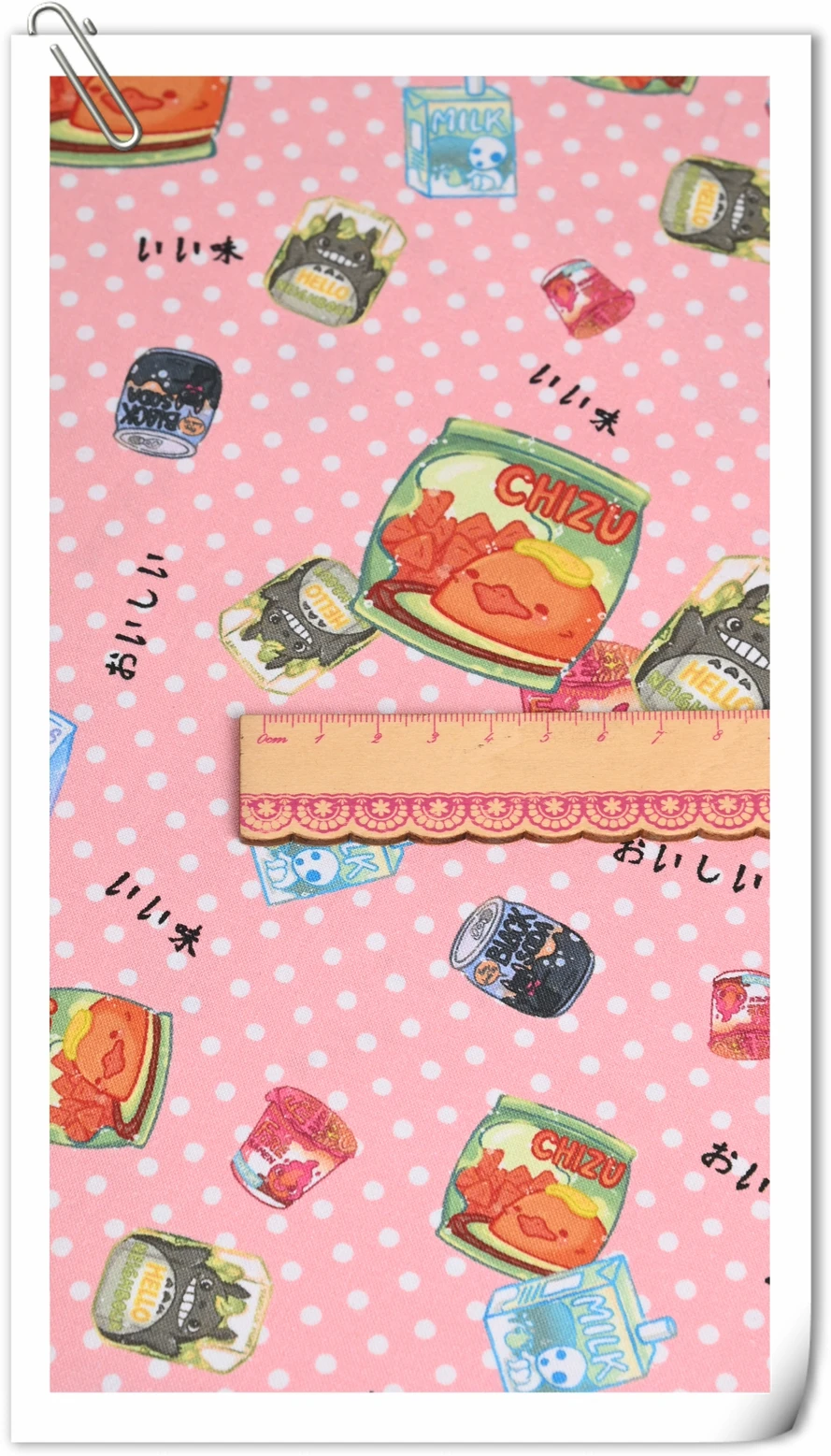 Мультяшная хлопчатобумажная ткань Тоторо по метру для детской одежды домашняя