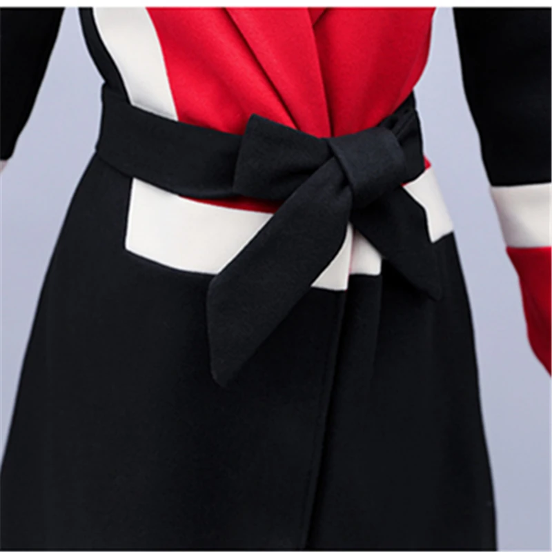 

2020 Autumn Fashion New Women's Clothing Plus Size Temperament Self-Cultivation Lapel Long-Sleeved Mid-Length Woolen Coat Trendy
