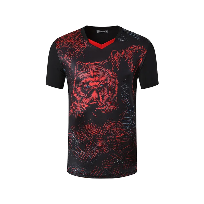 New 3D Men Tennis Polyester TShirts Quick Dry Gym Fitness training Jersey tops tees clothes Male Badminton Uniforms | Спорт и