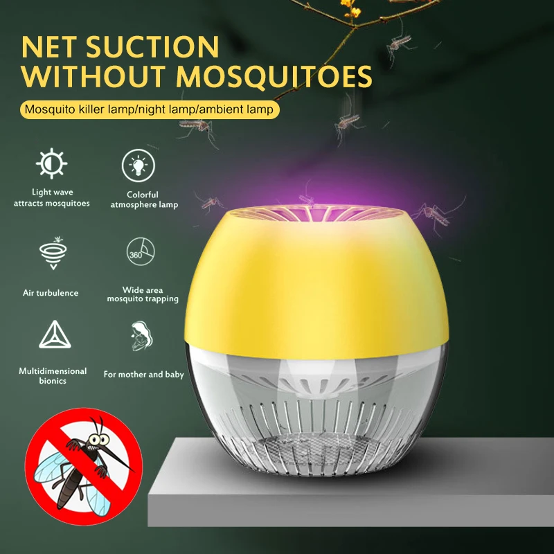 

New LED Indoor Photocatalyst Babies And Infants Trap Attract Mosquito Repellent Lamp Insect Zapper Mute Kill Pest Lamp 2021