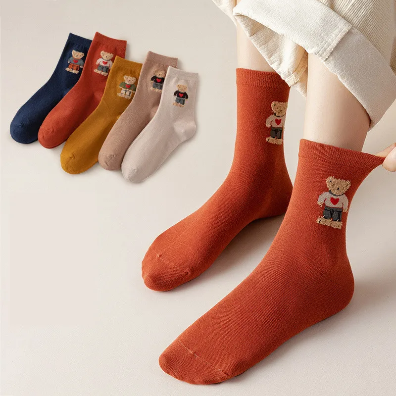 

Женские носки Kawaii Мультяшные Женские Дышащие хлопковые носки Wz13