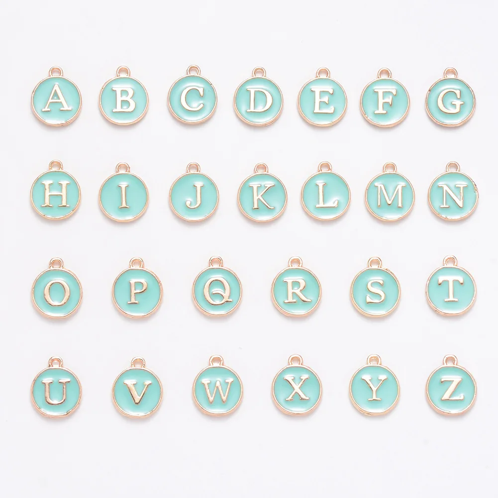 

Diy Jewelry Accessories Dripping Alloy Small Pendants Bracelet Pendant Accessories Double-sided English 26 Letters Listing