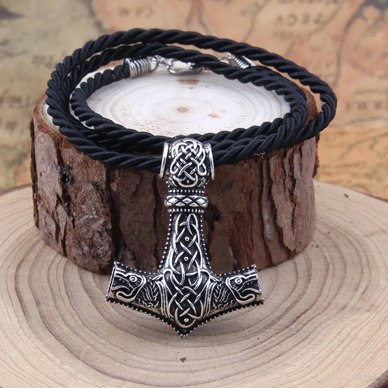 Дропшиппинг большой волк Тор ожерелье молоток Mjolnir амулет Викинга ювелирные