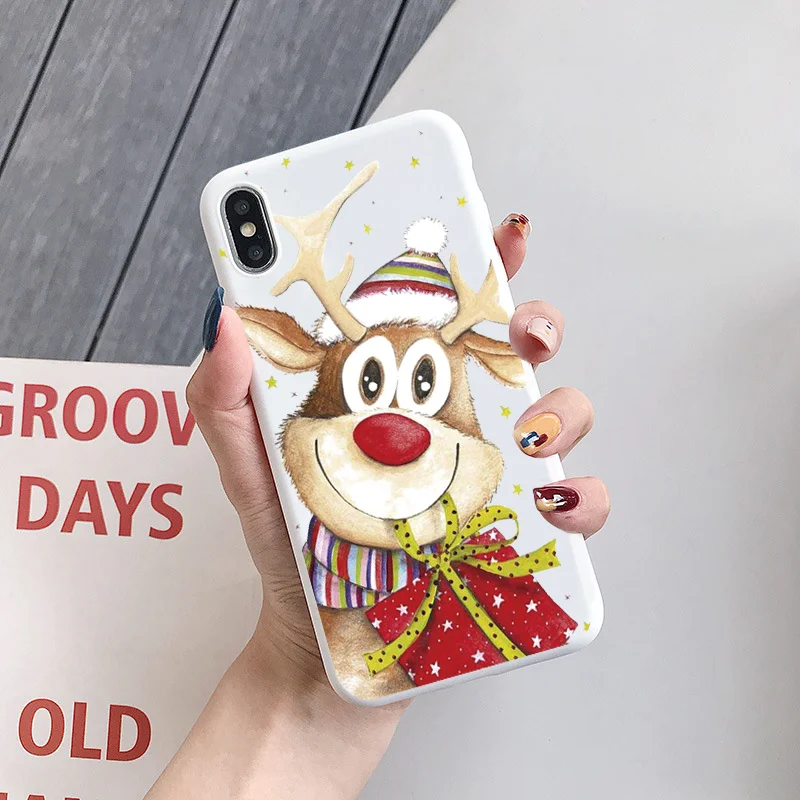 Kbd-sdbdzlu Чехол с рисунком на год и Рождество для iPhone 11 Pro XS Max X XR, Мягкий Силиконовый ТПУ матовый чехол для iPhone 6, 6 S, 7, 8 Plus, 5 5S, чехлы - Цвет: Kbd-sdbdzlu