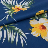 blue morning glory print cotton fabric for dress tissus coton imprim%c3%a9 sewing telas algodon estampadas %d1%82%d0%ba%d0%b0%d0%bd%d1%8c au m%c3%a8tre tissu coton