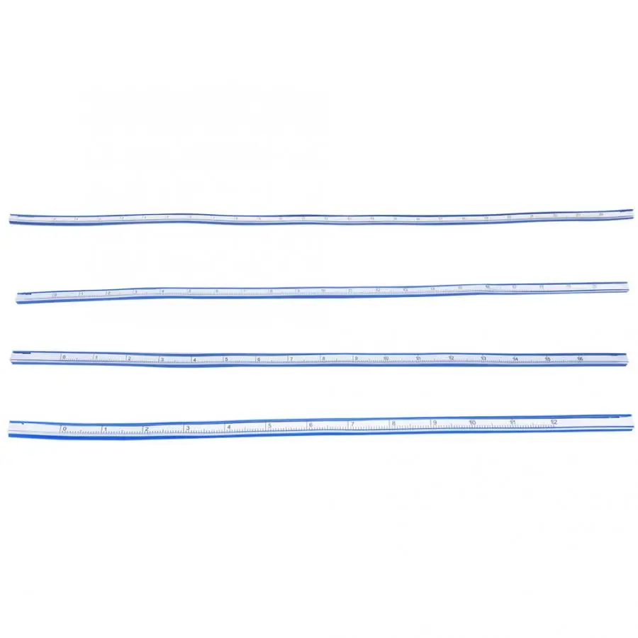Flexible Plastic Drafting Drawing Curve Ruler Bend Geometric Measuring Rulers for arts painting measuring and drawing curve | Канцтовары