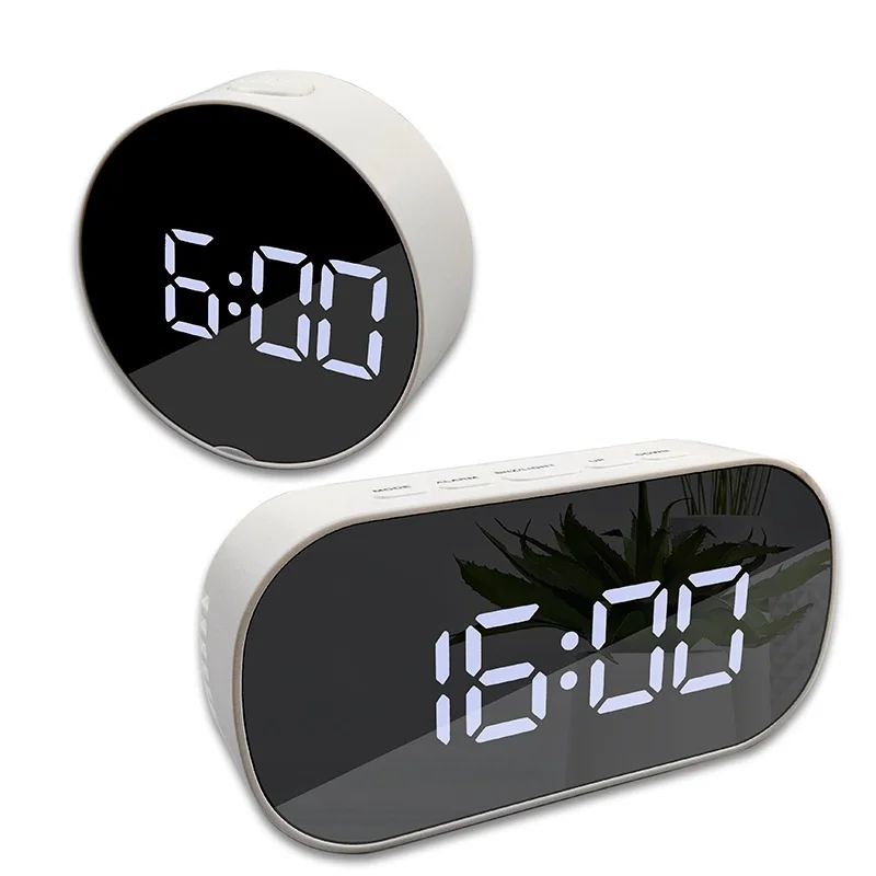 Make Up Mirror Alarm Clock USB Charging Electric LCD Digital Display Multifunction Table Temperature Calendar Home Decor | Дом и сад