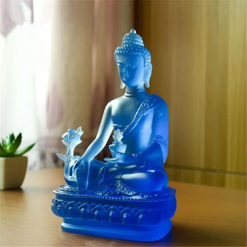 Тибетские поставщики синий 19 см смолы держать безопасный фармацевтик/Медицина