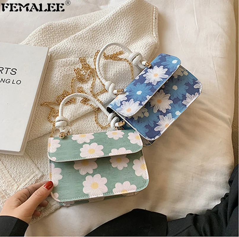 

Японские маленькие дамские сумочки с цветочным принтом, Элегантная Модная дамская сумка-тоут с клапаном на плечо, Повседневная трендовая С...