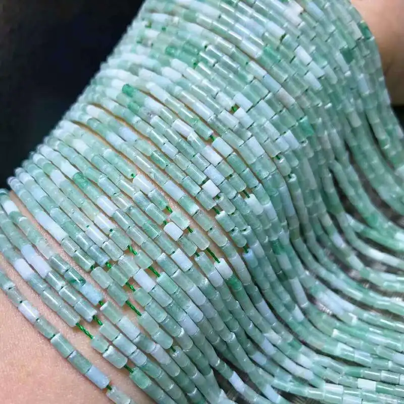 2x4mm Natural Crystal New Tube Loose Beads Semi-finished Small Code Jewelry Making Necklace DIY Bracelet Accessories 39cm - купить по