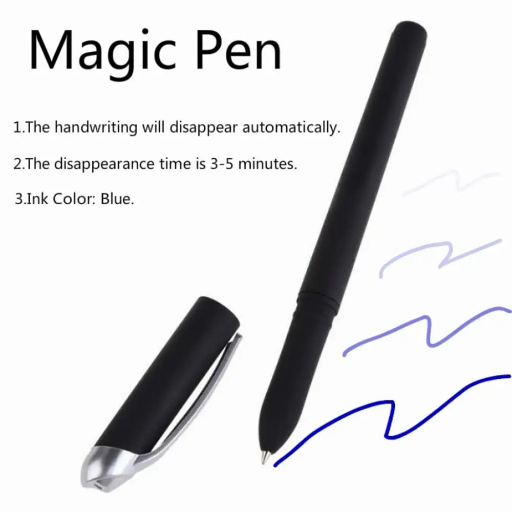 Шариковая ручка с исчезающими чернилами, невидимая шариковая ручка, медленно выцветающая в течение одного часа, с 10 стержнями, детская каллиграфия