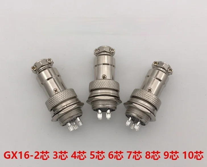 

Aviation Plug Socket M16 DF16 GX16 2 3 4 5 6 7 8 9 10-core Circular Cable Connector