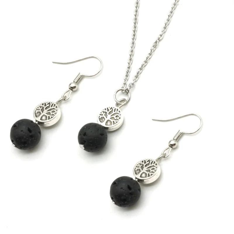 Серьги Дерево жизни 10 мм черные бриллианты набор украшений сделай сам ошейник и