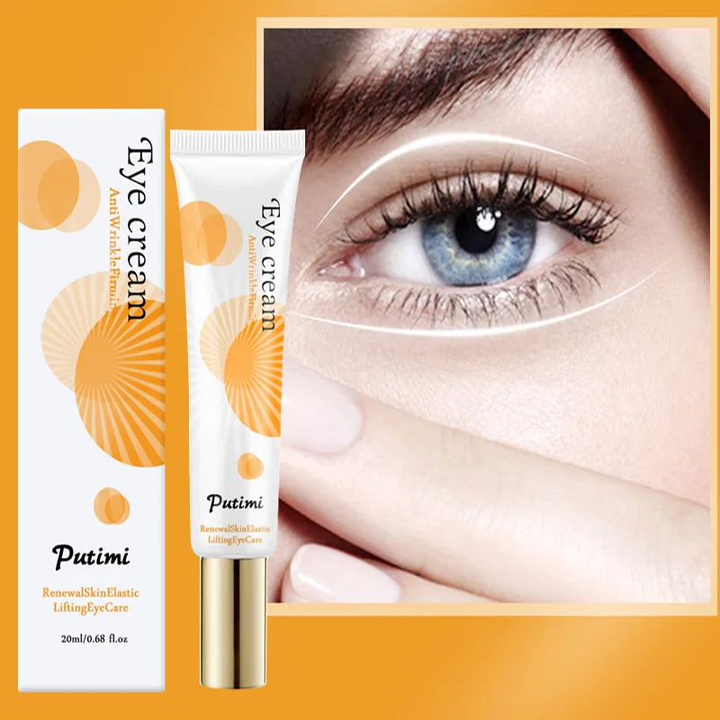 

PUTIMI Anti-Aging Eye Cream Moisturizing Remove Dark Circles Puffiness Bags Smoothen Fine Lines Serum Firm Tender Eye Skin Care