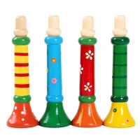 wooden trumpet whistle musical instrument toy childrens random colorful puzzle sounding toy childrens gift