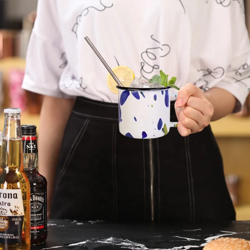 Кемпинг пользовательские красочные пустые сублимации чай эмаль кружка для