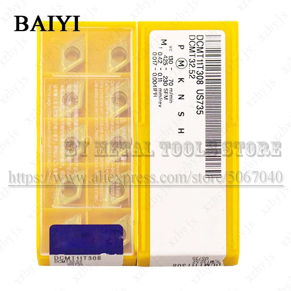 

100pcs DCMT11T308 US735 Insert CNC machine tools blade tungsten carbide