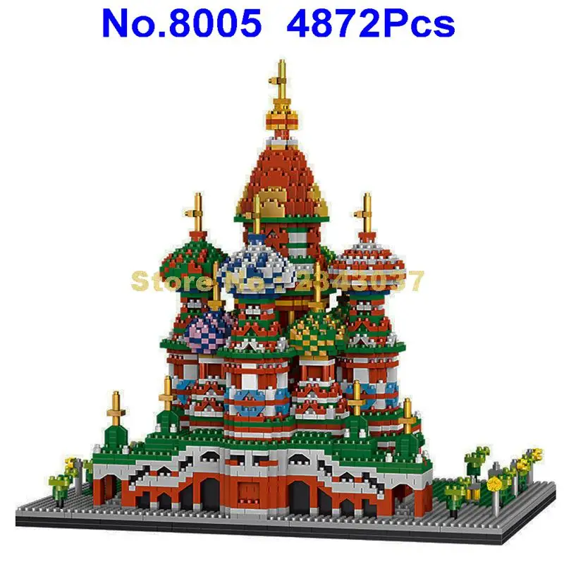 8005 4872 шт. мир большой Архитектура России Saint Basil's Cathedral церковь мини алмазные