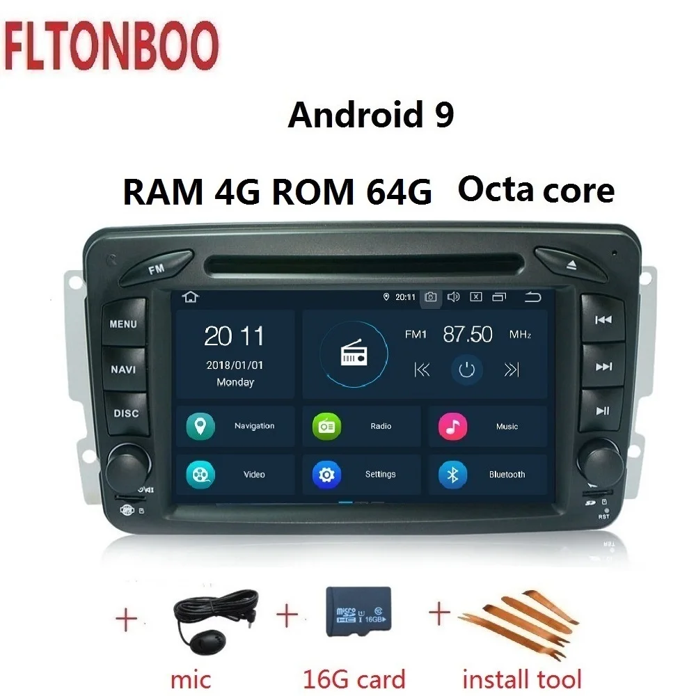 Android 9 для Mercedes Benz W209 W203 W168 W463 Viano W639 Vito Vaneo E-W210 Автомобильный gps навигация, px5, Восьмиядерный, ram 4 Гб rom GB