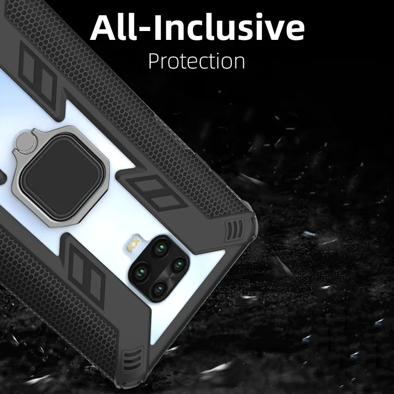 

Poco X3 NFC Case Shockproof For Xiaomi Mi 10 9T Note 10 Pro 9 A3 Lite K30 Redmi Note 9S 9 8 7 Pro 10X 8T 9 Pro Max Ring Holder