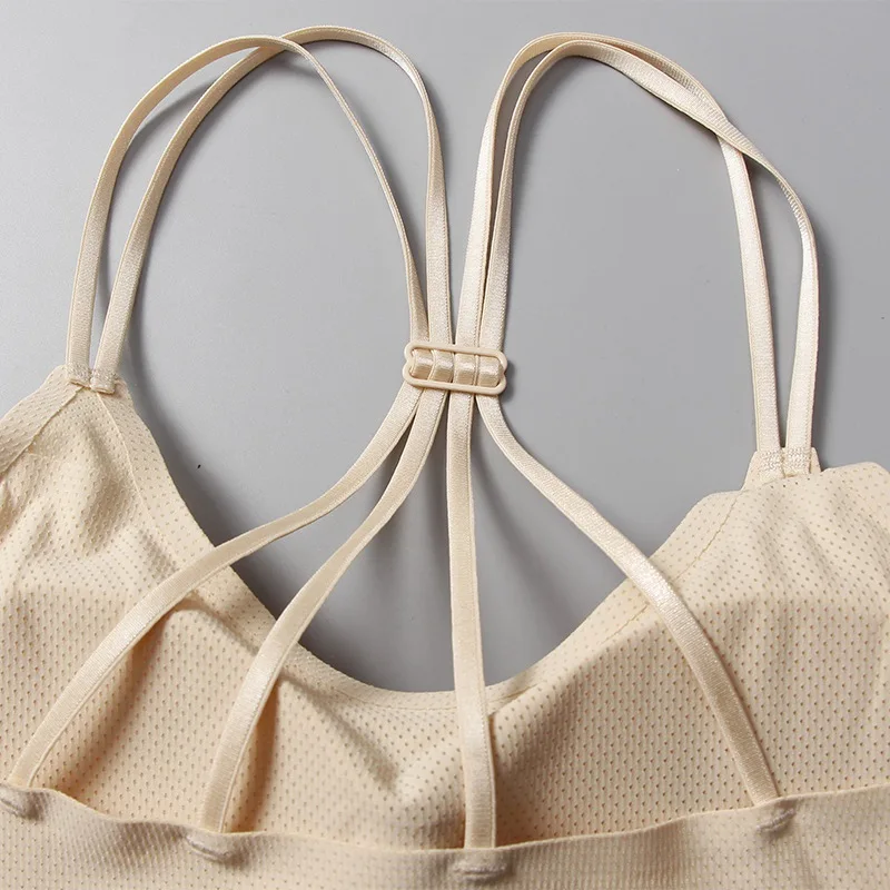 

Cross Strap Padded Underwear Women Wire Free Bra Beauty Back Female Bra Sexy Lingerie Soft Bras