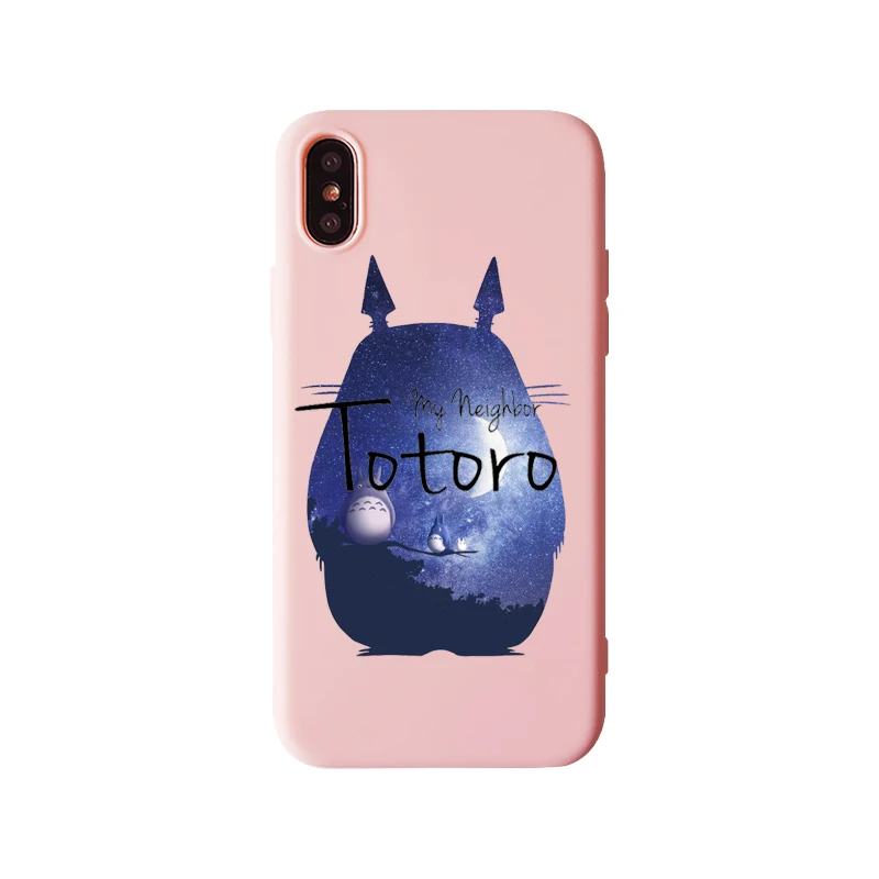 Симпатичные Мультяшные чехлы для телефонов Happy Totoro для iPhone 11 11Pro 6 6S 7 8 Plus Мягкий силиконовый чехол из ТПУ для iPhone x XS MAX XR - Цвет: TPU