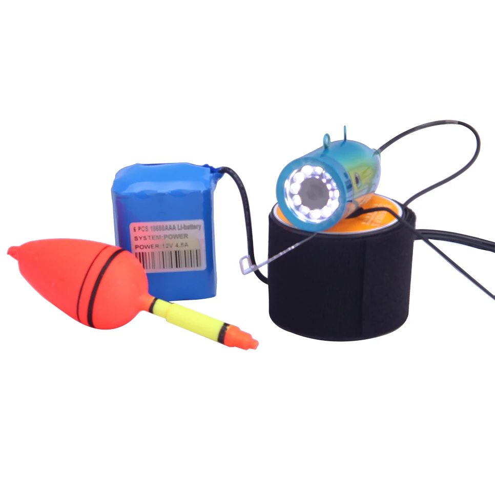 Дешево WF01 12V 4500MA подводная рыболовная камера с литиевым аккумулятором большой емкости, портативная камера для поиска рыбы HD 1200 TVL с инфракрасным св...